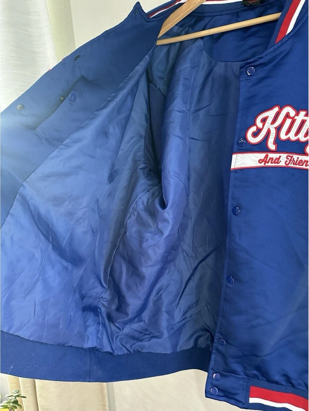 Official Hello Kitty And friends Blue And Red Bomber Adult Jacket Size 3X